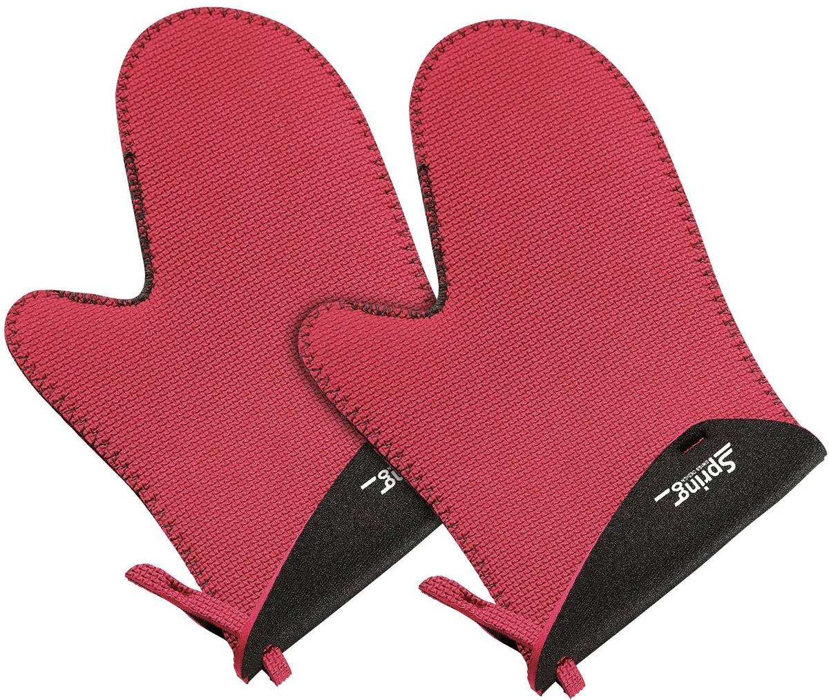 Spring Chňapky krátké, 2 ks, červená