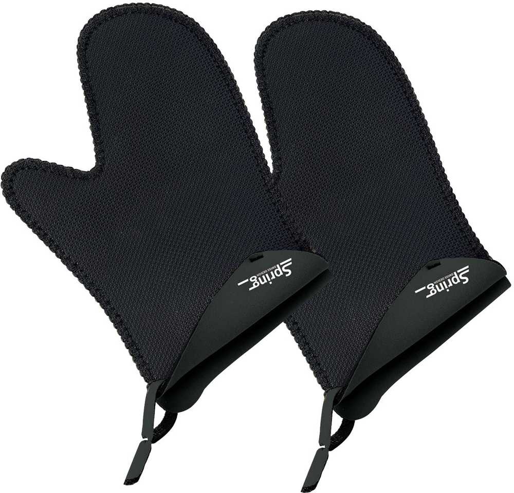 Spring Chňapky krátké, 2 ks, černá