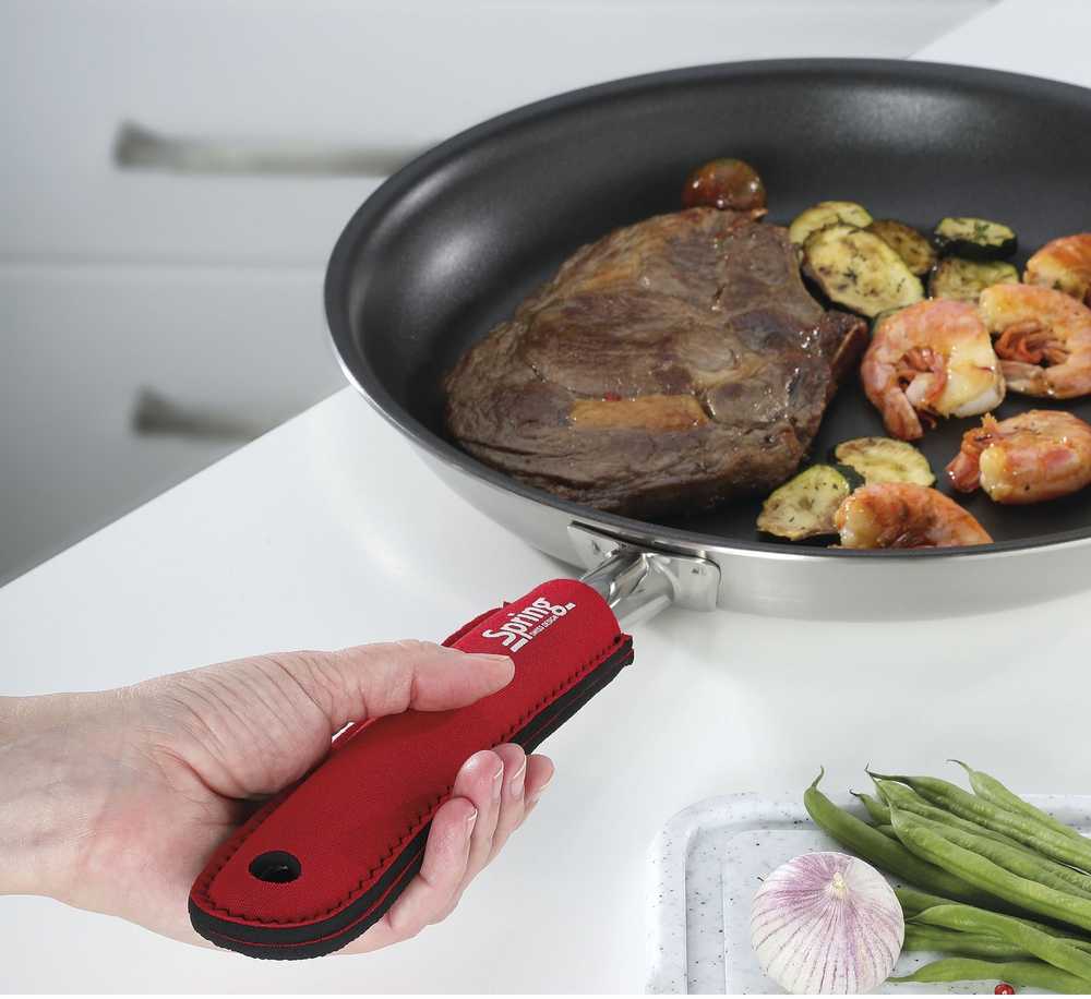 Spring Chňapka na rukojeť pánve, červená