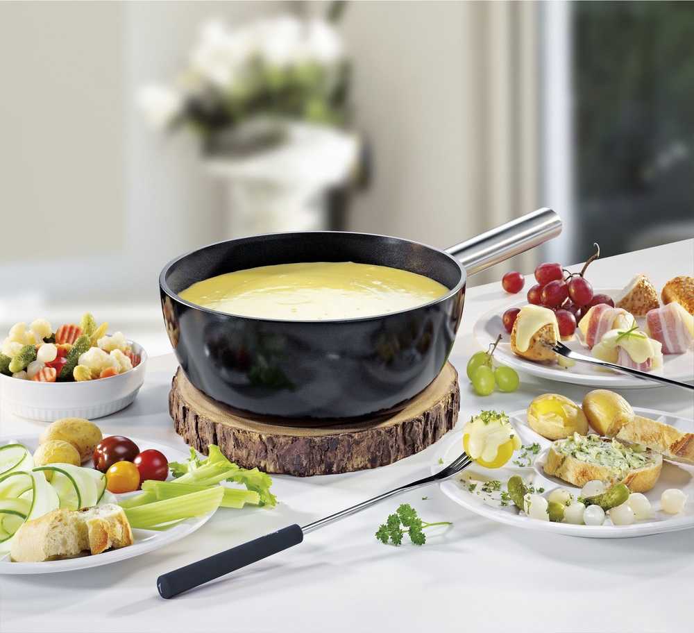 Spring Hrnec na fondue Aluminium Induktion, černá