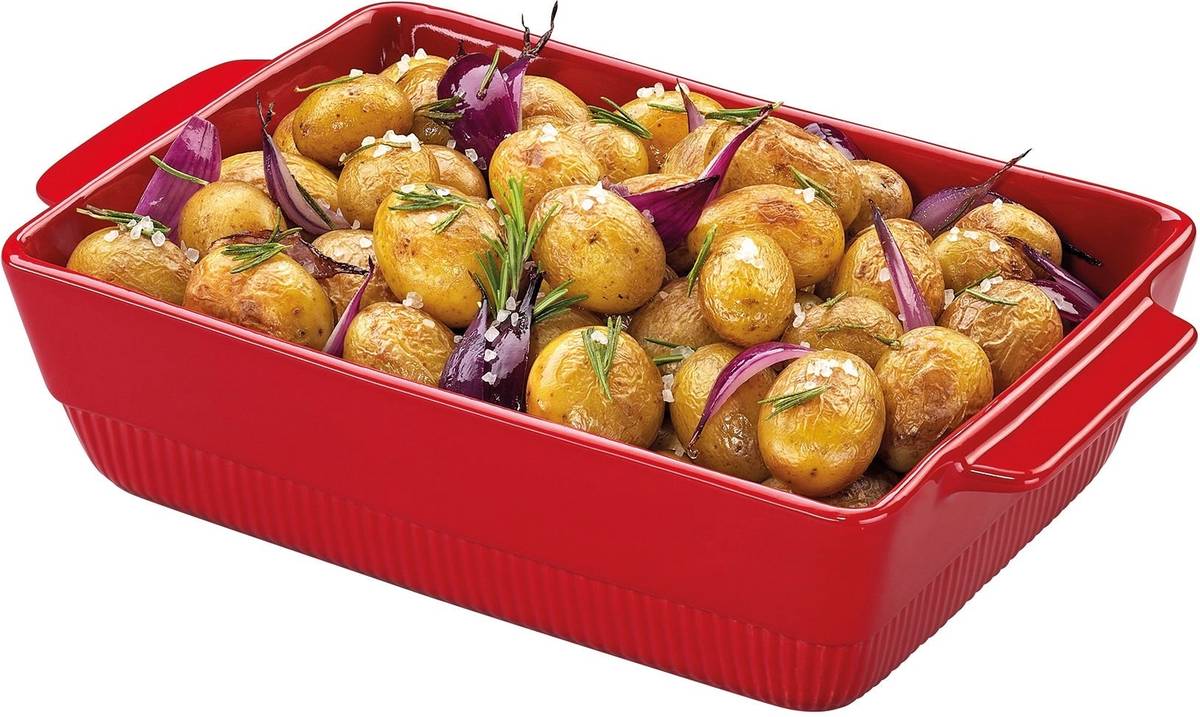 Spring Chalet Zapékací miska, obdélníková, 35 x 21 cm, červená