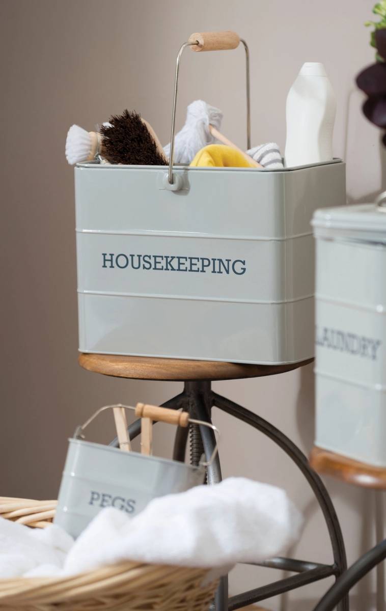 KitchenCraft Living Nostalgia Úložný box na čistící prostředky, 33 x 21 cm