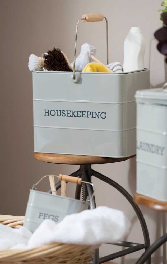 KitchenCraft Living Nostalgia Úložný box na čistící prostředky, 33 x 21 cm