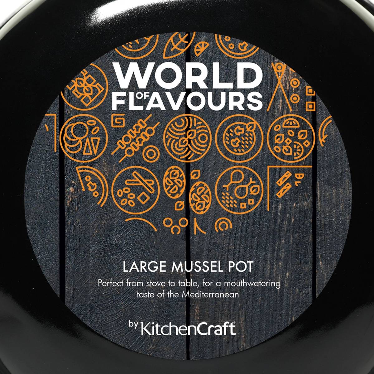 KitchenCraft World of Flavours Hrnec na mušle, 18 cm