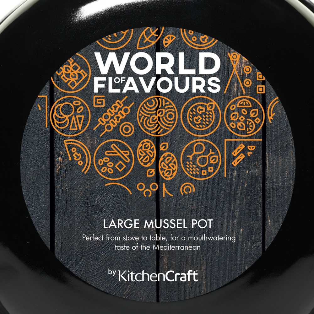 KitchenCraft World of Flavours Hrnec na mušle, 18 cm