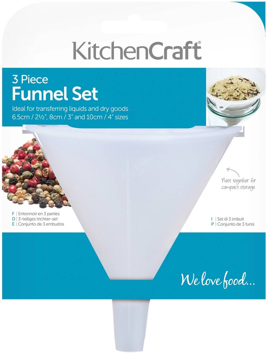 KitchenCraft Sada trychtýřů, 3 ks