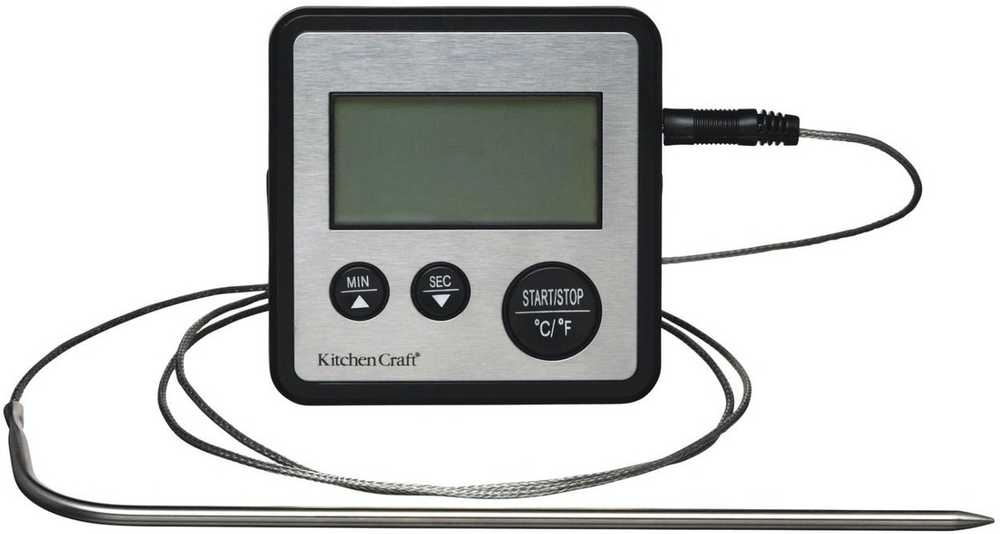KitchenCraft Digitální teploměr se sondou a minutkou