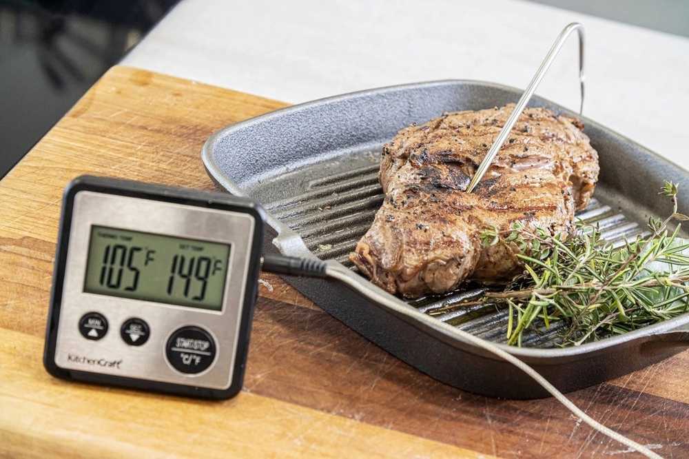 KitchenCraft Digitální teploměr se sondou a minutkou