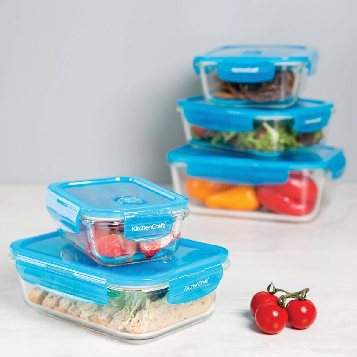 KitchenCraft Pure Seal Skleněná nádoba na potraviny, 1 l