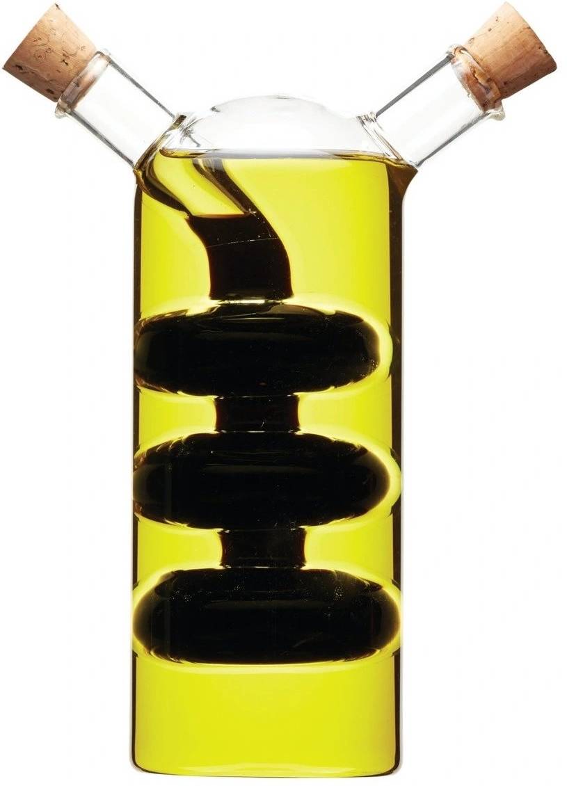 KitchenCraft World of Flavours Skleněná láhev na olej a ocet, 300 ml / 100 ml