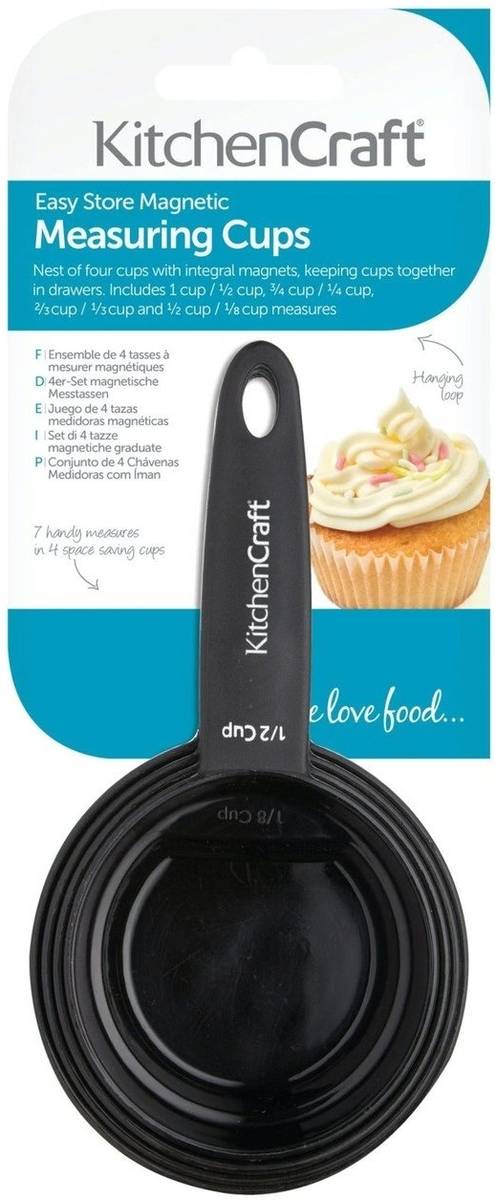 KitchenCraft Easy Store Magnetic Sada odměrek, 4 ks