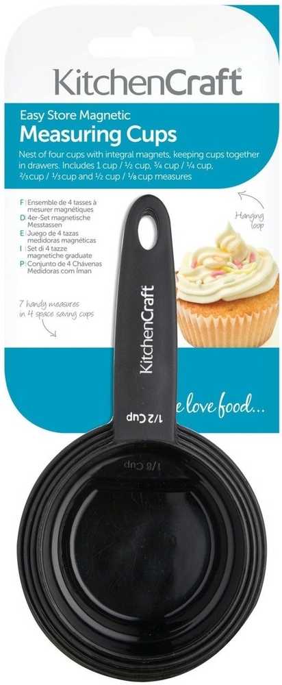 KitchenCraft Easy Store Magnetic Sada odměrek, 4 ks