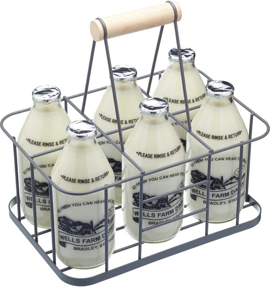 KitchenCraft Living Nostalgia Nosič lahví, pro 6 ks, 29 x 20 cm