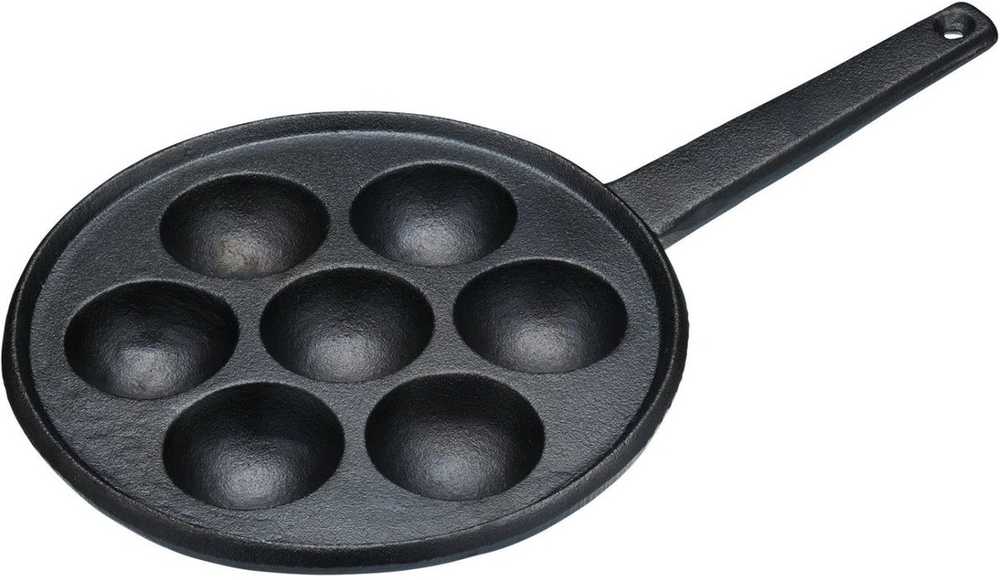 KitchenCraft Litinová pánev na dánské lívance, 20.5 cm