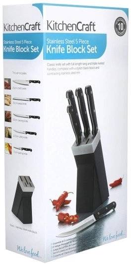 KitchenCraft Sada nožů v bloku, 6 ks