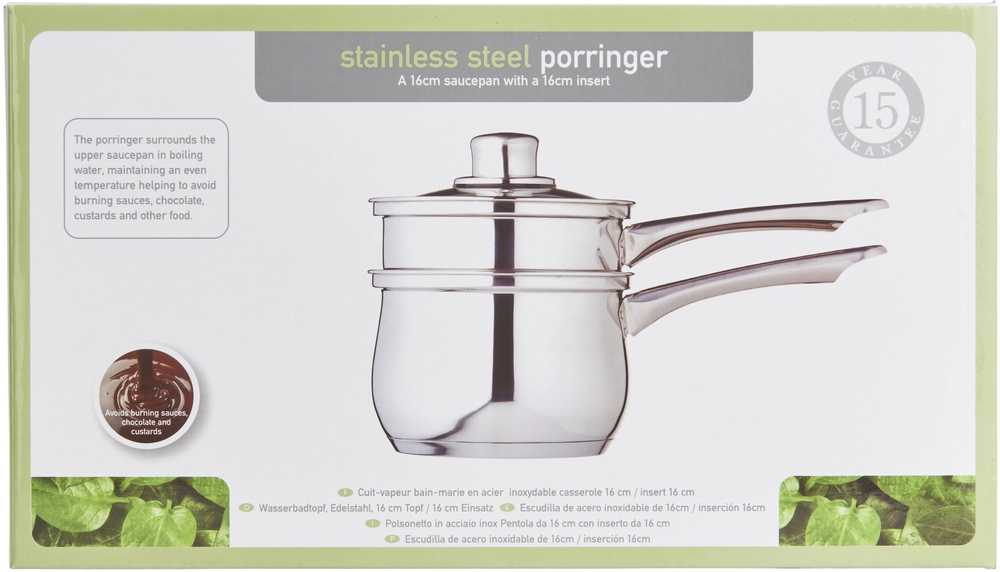 KitchenCraft Sada nerezového rendlíku a rendlíku na vodní lázeň, 16 cm