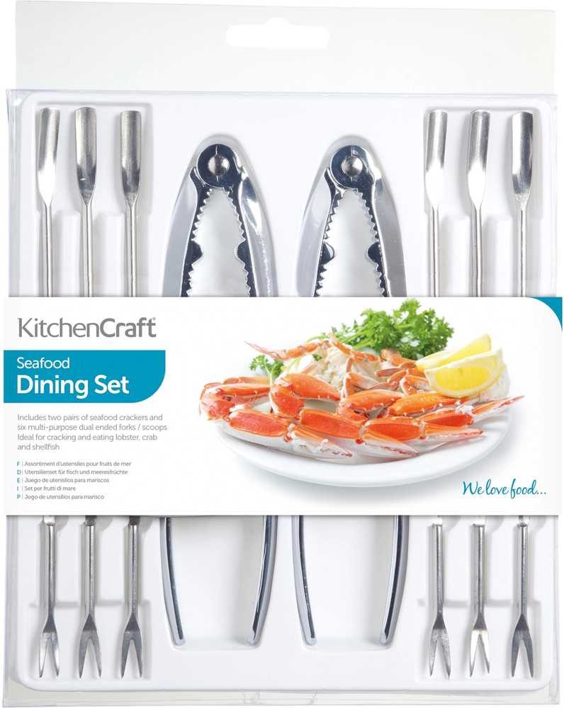 KitchenCraft Sada náčiní na mořské plody, 8 ks