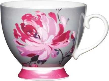 KitchenCraft Set of Four Šálek na nožce Pink Flower, 400 ml
