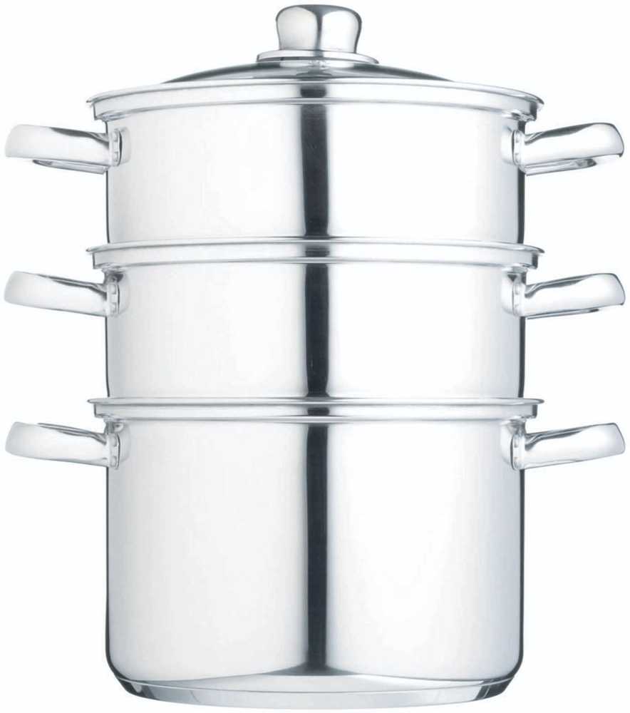 KitchenCraft Nerezový parní hrnec, se třemi úrovněmi, 22 cm