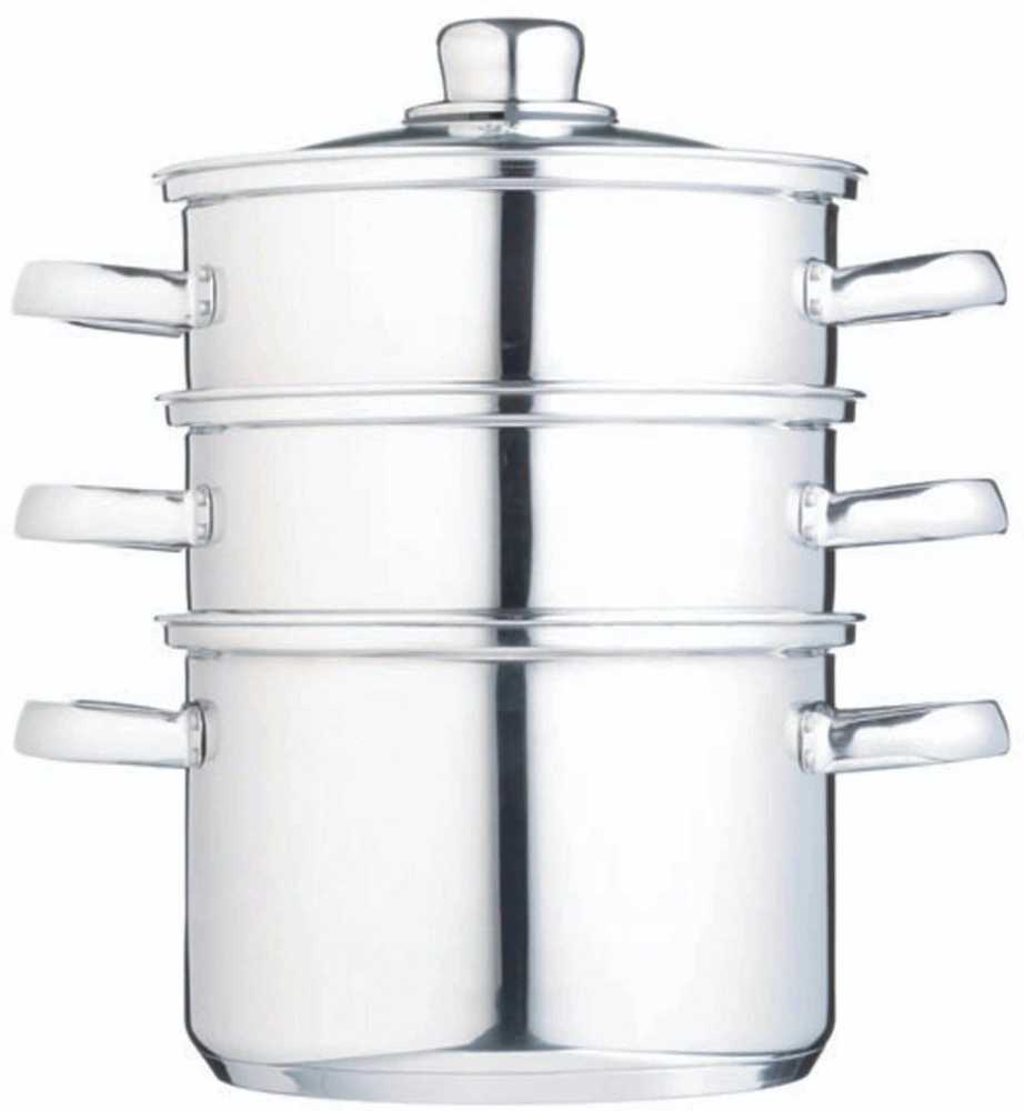 KitchenCraft Nerezový parní hrnec, se třemi úrovněmi, 18 cm