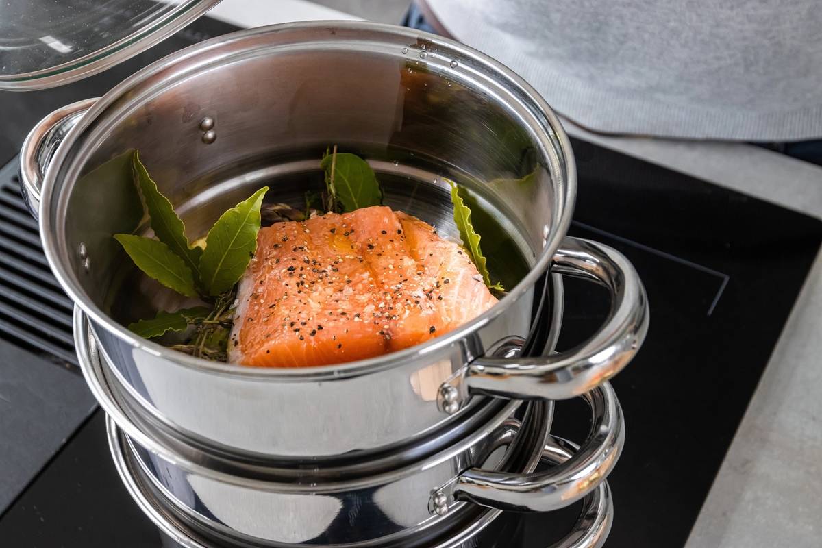 KitchenCraft Nerezový parní hrnec, se třemi úrovněmi, 18 cm
