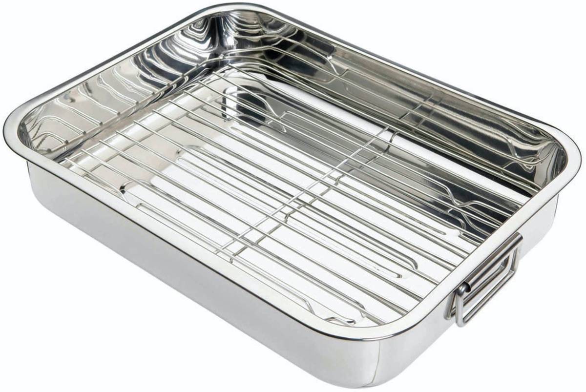 KitchenCraft Pekáč na pečení s roštem, 35 x 28 cm