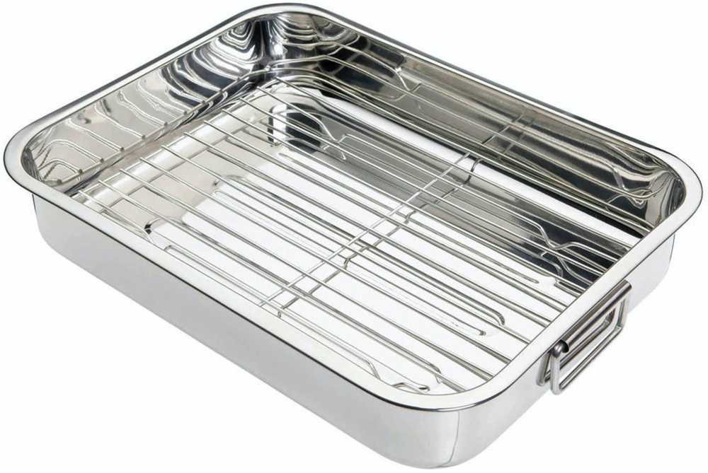 KitchenCraft Pekáč na pečení s roštem, 35 x 28 cm