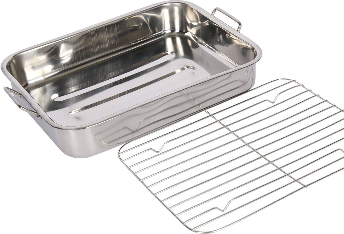 KitchenCraft Pekáč na pečení s roštem, 35 x 28 cm