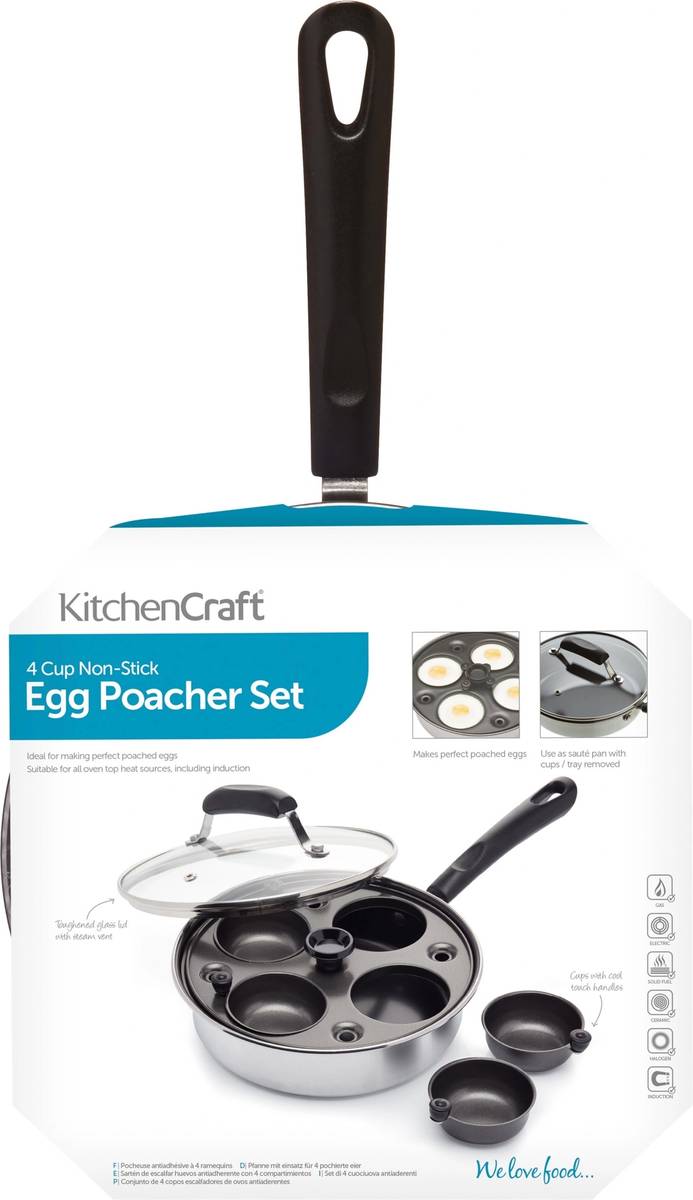 KitchenCraft Rendlík na pošírované vejce, pro 4 vajíčka