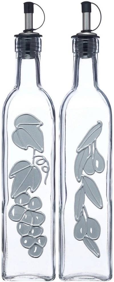 KitchenCraft World of Flavours Sada skleněných dóz na olej a ocet, 500 ml