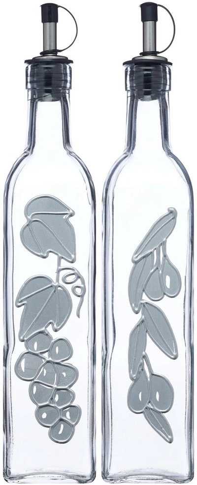 KitchenCraft World of Flavours Sada skleněných dóz na olej a ocet, 500 ml