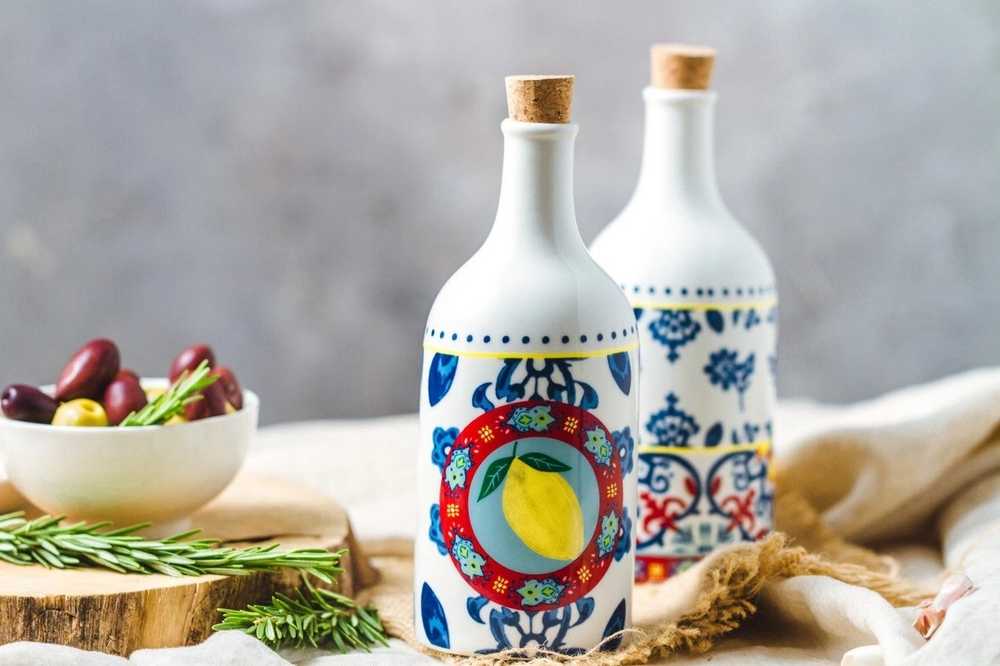 KitchenCraft World of Flavours Sada keramických lahví na olej a ocet, 2 ks