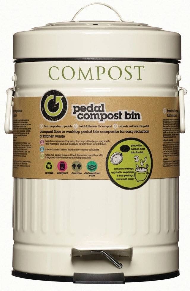 KitchenCraft Kuchyňský kompostér s uhlíkovým filtrem, 3 l