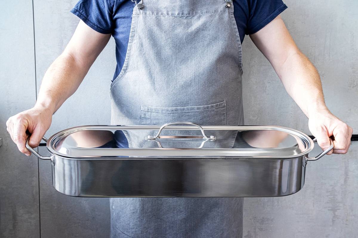 KitchenCraft Nerezový pekáč na ryby, 60 cm