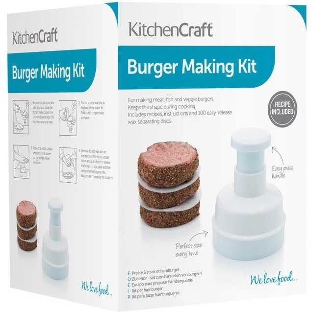 KitchenCraft Lis na hamburgery a povoskované separační papírky