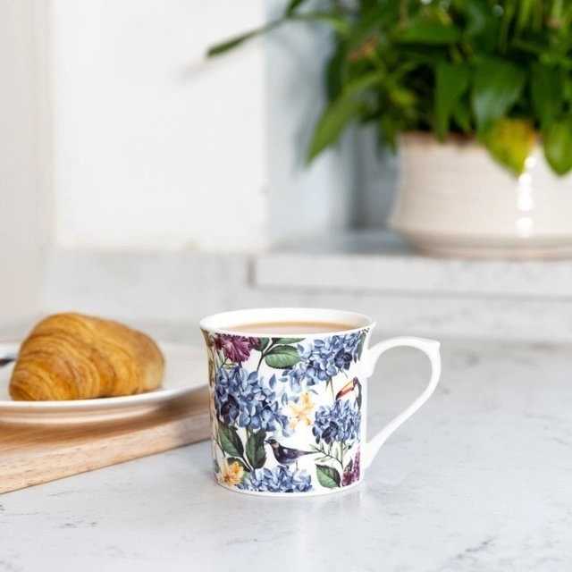 KitchenCraft Fluted Mug Hrnek Country Floral, 300 ml