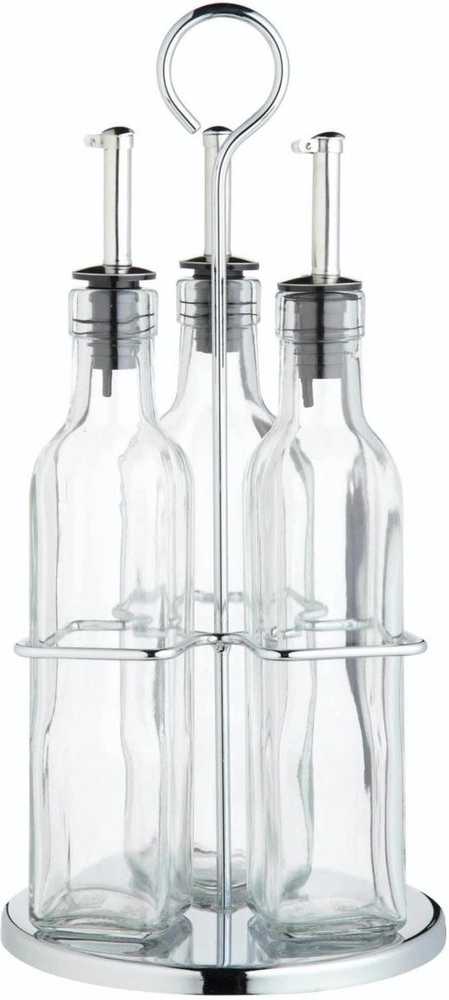 KitchenCraft World of Flavours Sada dóz na olej a ocet se stojánkem, 3 ks, 270 ml