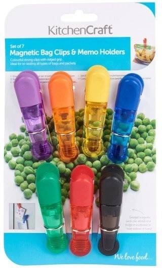 KitchenCraft Klipy na sáčky s magnetem, 7 ks