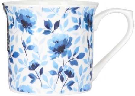 KitchenCraft Fluted Mug Hrnek Blue Rose, 300 ml
