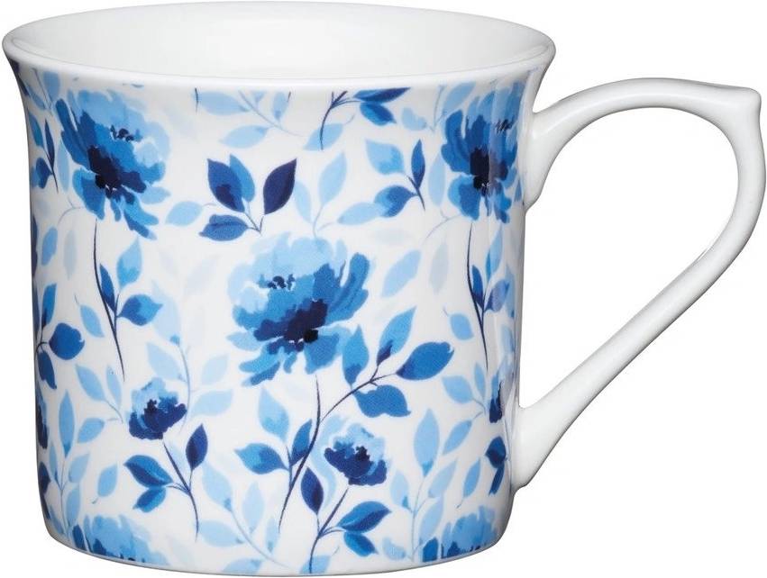 KitchenCraft Fluted Mug Hrnek Blue Rose, 300 ml