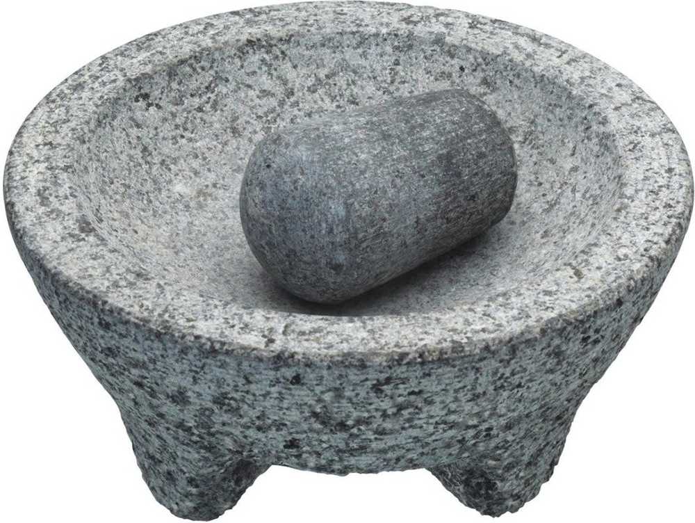 KitchenCraft World of Flavours Granitový hmoždíř s paličkou 20 x 10 cm