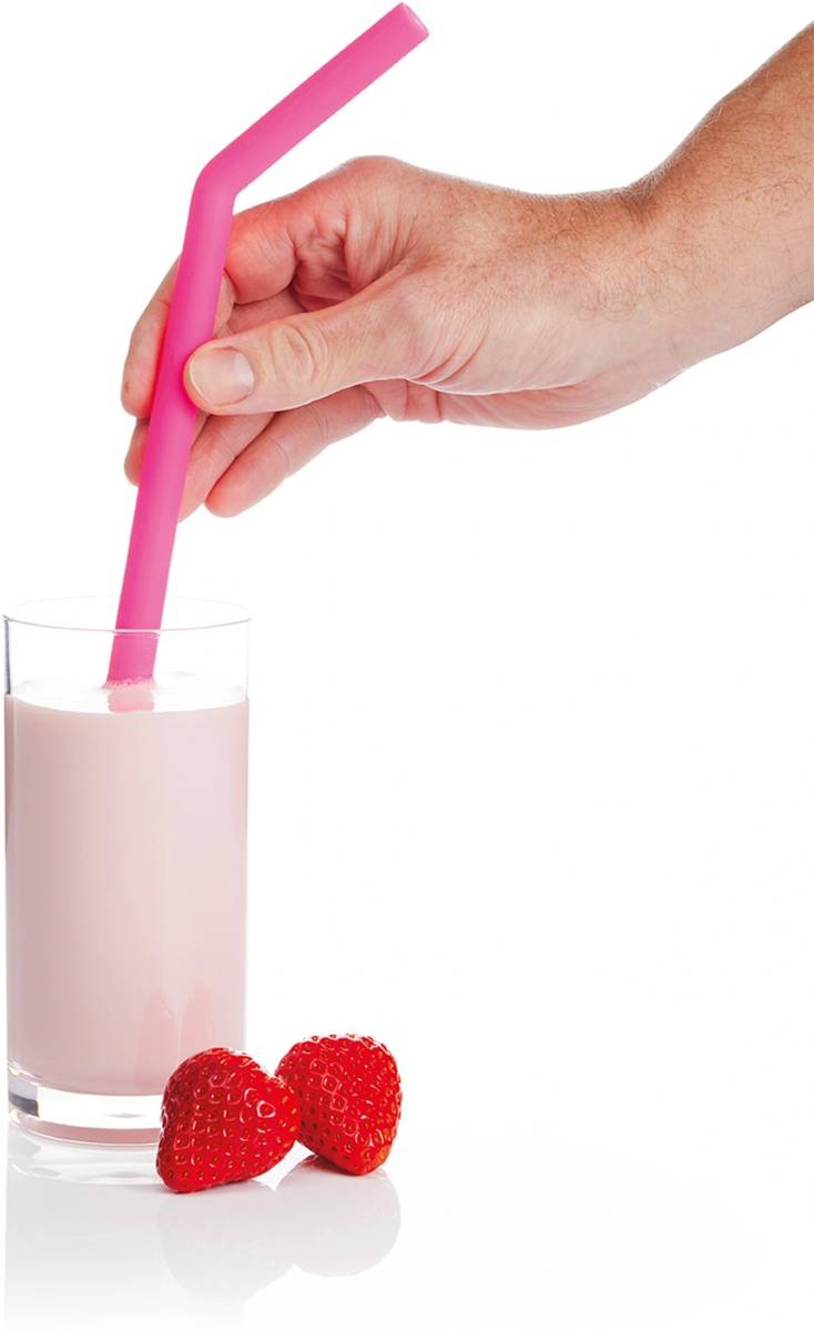 KitchenCraft Silikonová opakovaně použitelná brčka, 6 ks