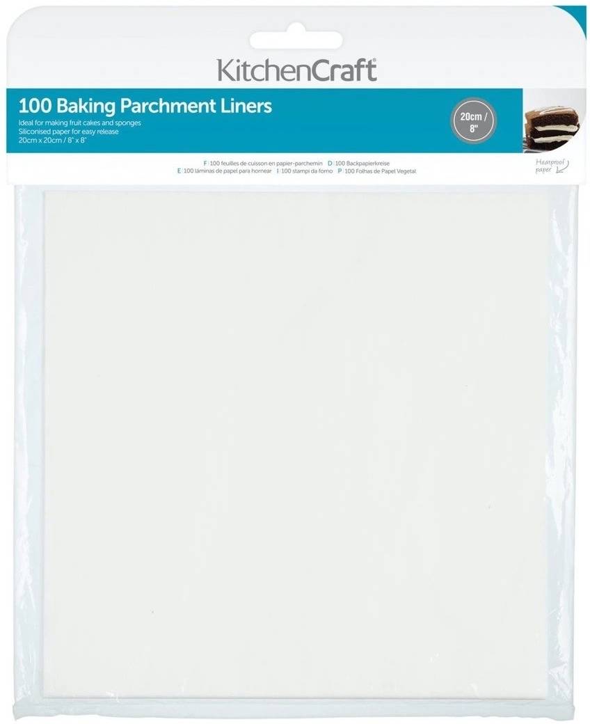 KitchenCraft Balení pečících papírů, 20 x 20 cm, 100 ks
