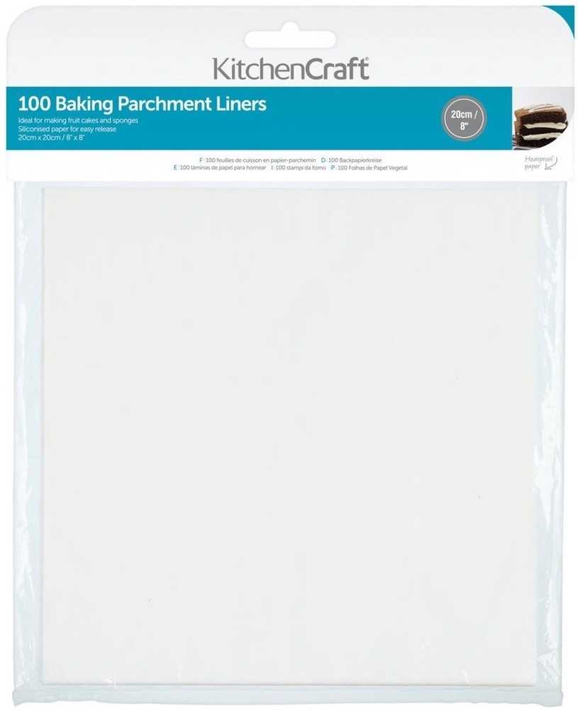 KitchenCraft Balení pečících papírů, 20 x 20 cm, 100 ks