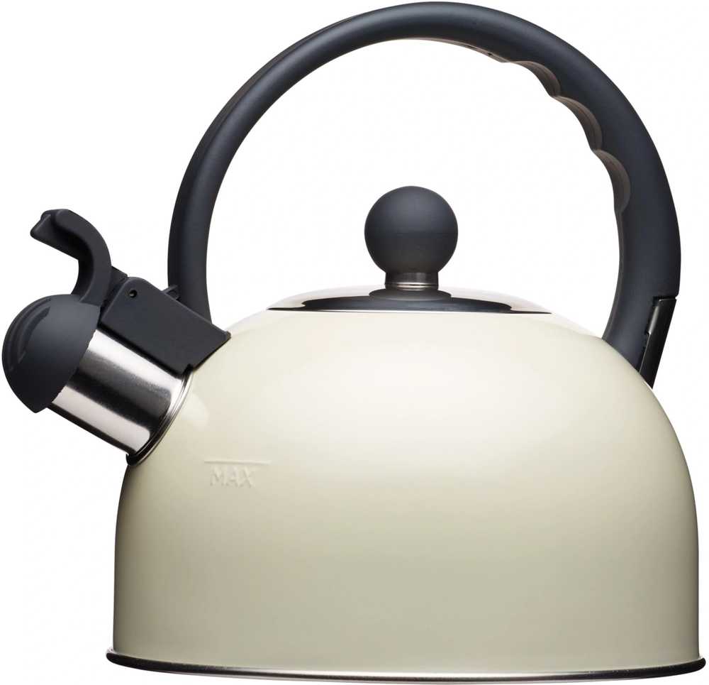 KitchenCraft Living Nostalgia Konvice na vodu pískací, krémová, 1.3 l