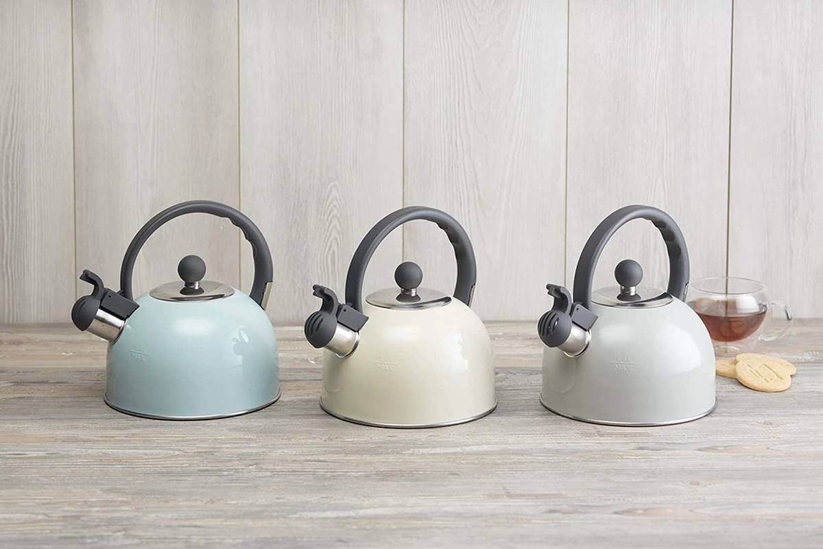 KitchenCraft Living Nostalgia Konvice na vodu pískací, krémová, 1.3 l