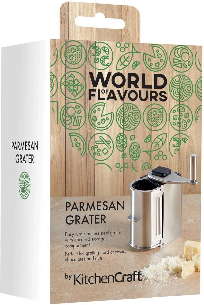 KitchenCraft World of Flavours Rotační struhadlo na parmazán