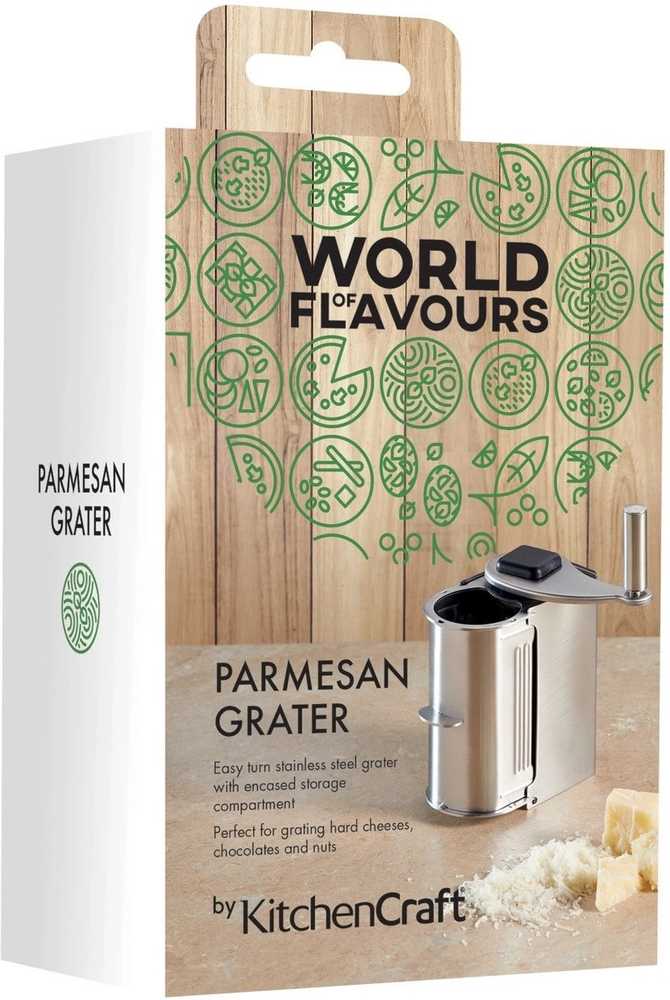 KitchenCraft World of Flavours Rotační struhadlo na parmazán