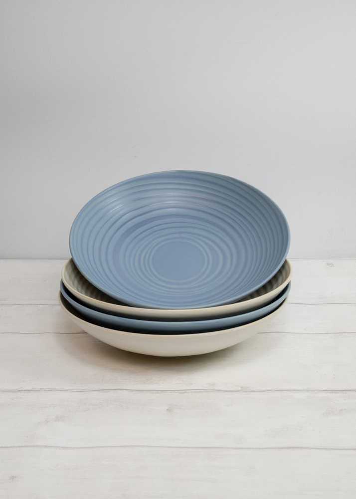 KitchenCraft Sada kameninových misek, 22 cm, 4 ks