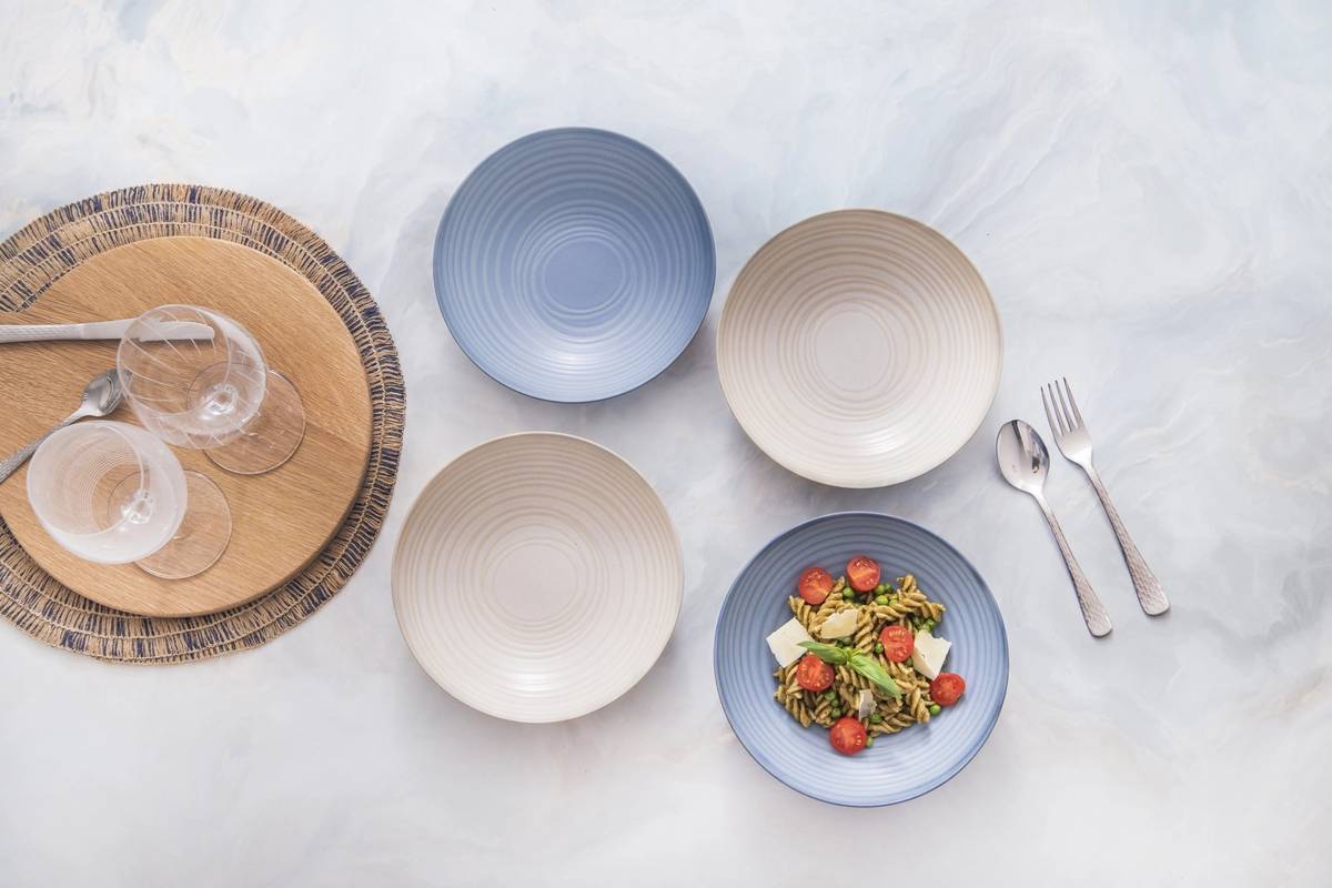 KitchenCraft Sada kameninových misek, 22 cm, 4 ks